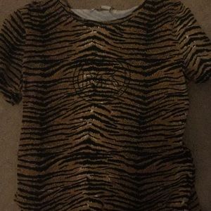 Michael Kira Zebra Print Shirt